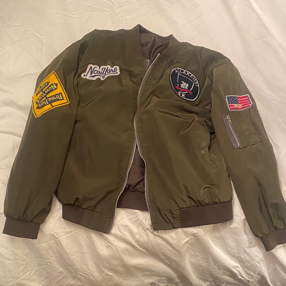 Men's Olive Green Bomber Jacket